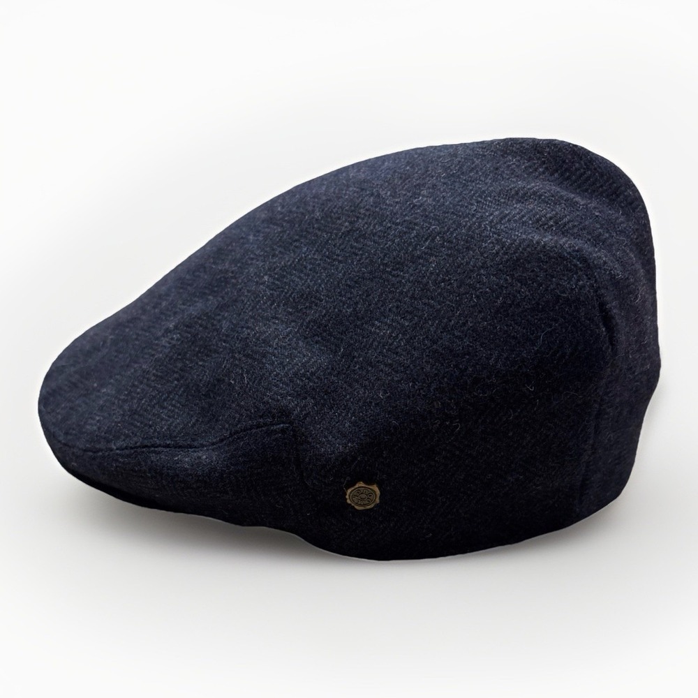 VOBOOM Newsboy Hat Wool Twill Cabbie Golf Flat Cap Blue Paperboy One Size 22"
